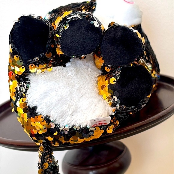Brand New Ty Flippables STERLING Leopard Beanie Boos Sequins Plush 9" Medium - Picture 11 of 13